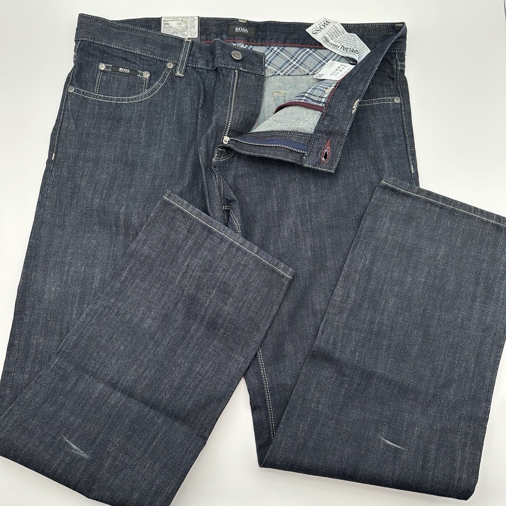 Hugo Boss Maine Premium Jeans Mens Deep Blue W38 L32 Regular Fit BNWT $155 MSRP